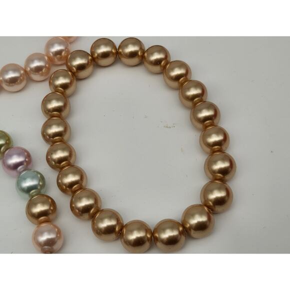 KJL Kenneth Jay Lane faux Pearl Bracelets Multi Color Set of 10 - Picture 12 of 16